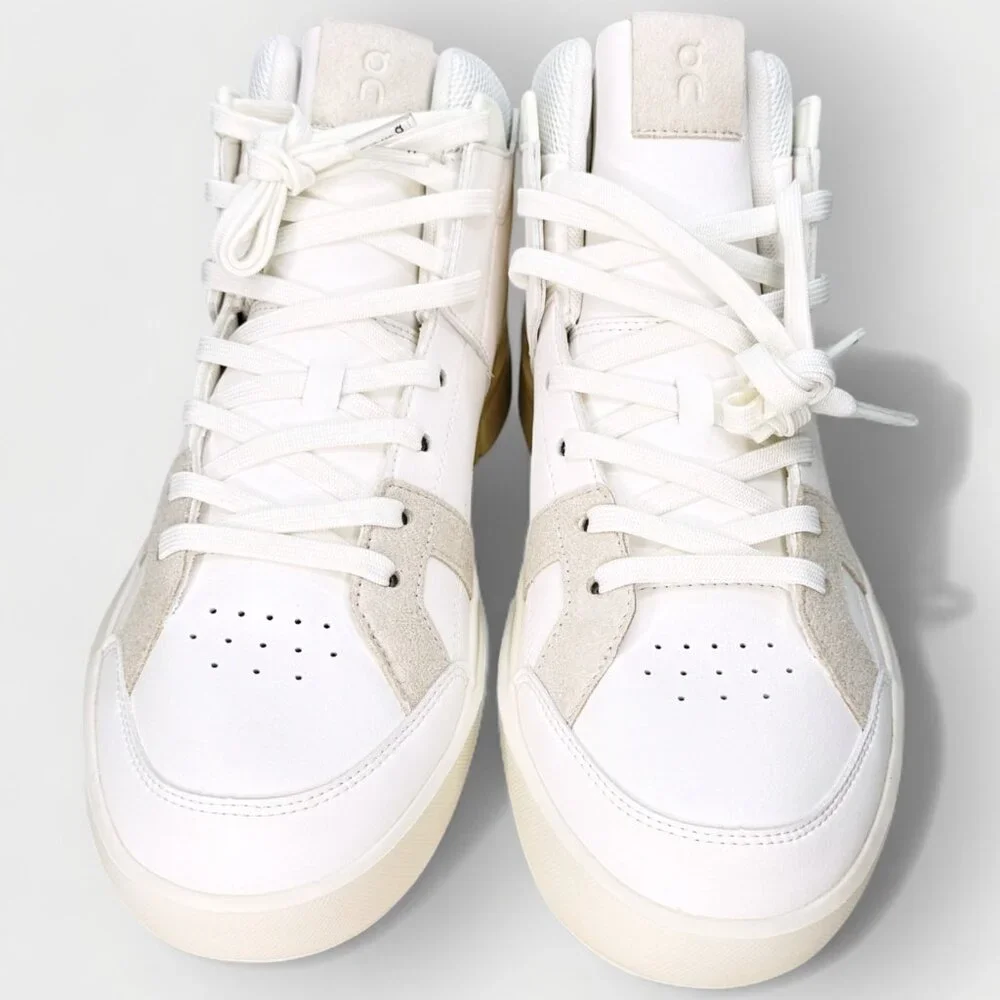 On Roger Clubhouse Mid Women’s Shoes White Sand Size 10 New with Box - Picture 4 of 15